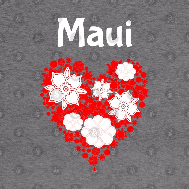 Maui Hawaii Flower Heart Tropical by jutulen